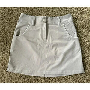 ADIDAS Womens Climacool Skirt Size 8 Golf Tennis Pickleball Grey White Trim